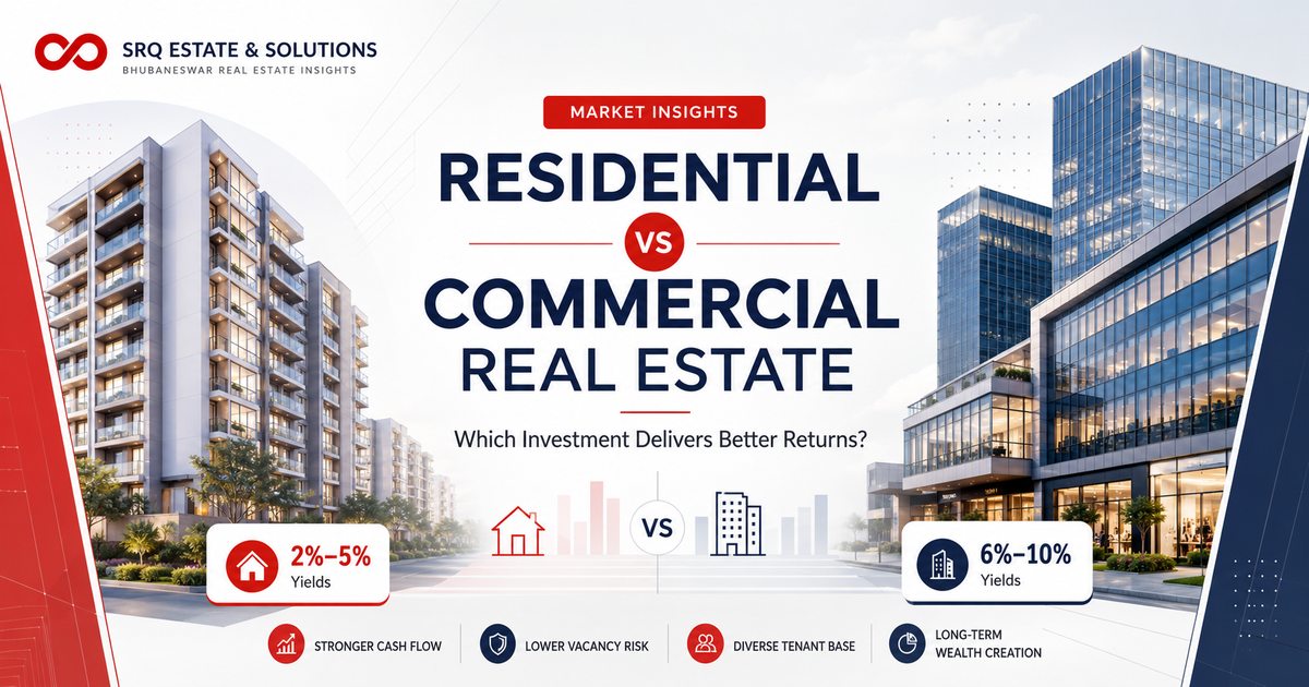 Residential versus commercial real estate investment comparison